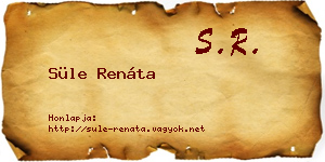 Süle Renáta névjegykártya